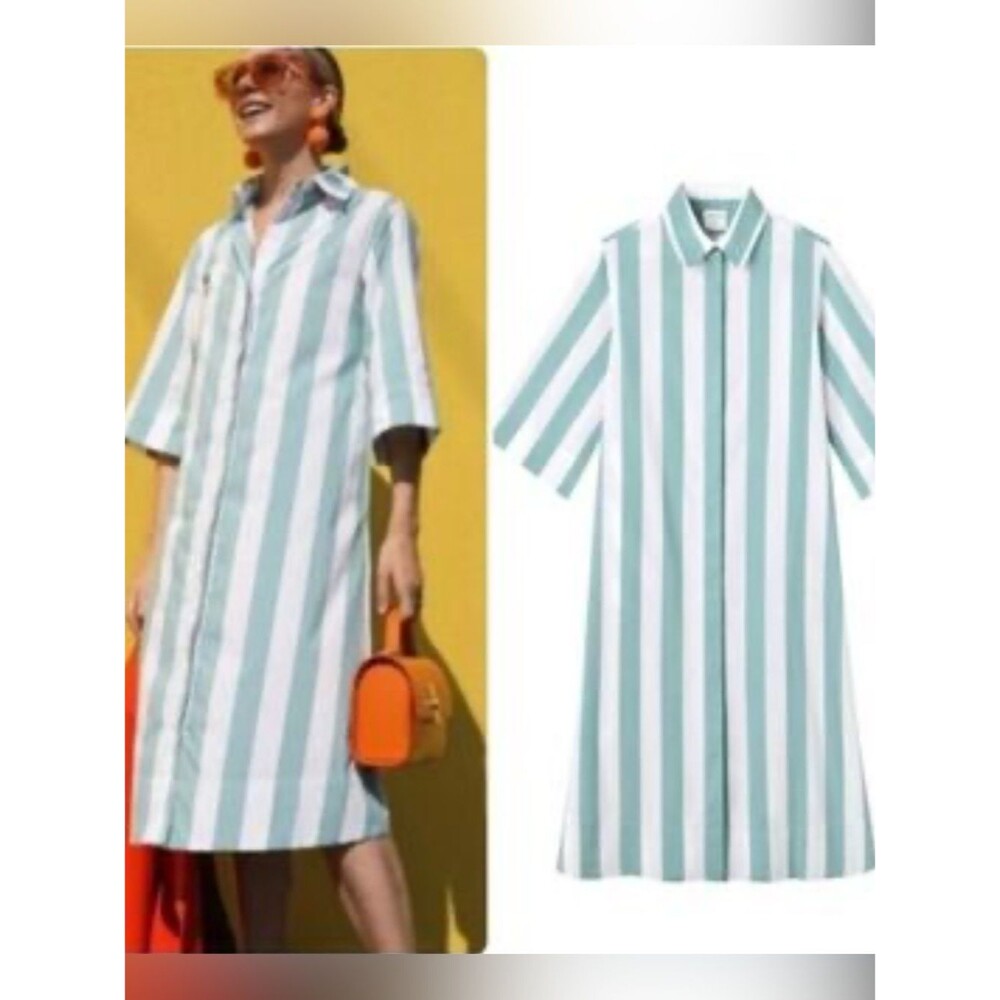 LAKE x Atlantic Pacific New Marnie Caftan Dress Beach Cover Shirt Dress sz M